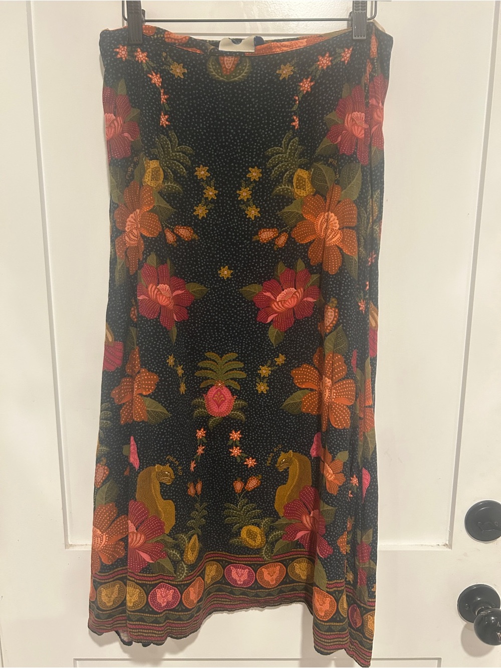 Farm Rio x Anthropologie Satin Slip Midi Skirt size medium - Picture 3 of 8